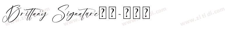 Brittany Signature字体字体转换 Brittany Signature字体字体转换